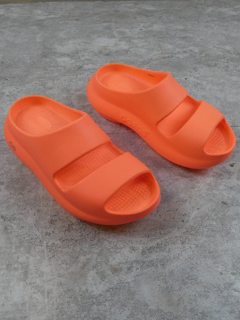 Oofos Sandals Orange Ooyea Workout Recovery Slides Casual Comfor